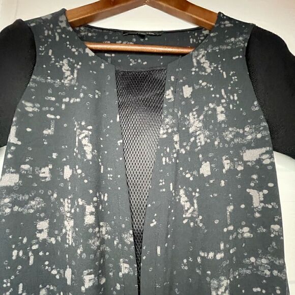 Ellie Tahari Sexy Body Hugging Dress w/ Functional Zippers & Net V Neck - Picture 7 of 12